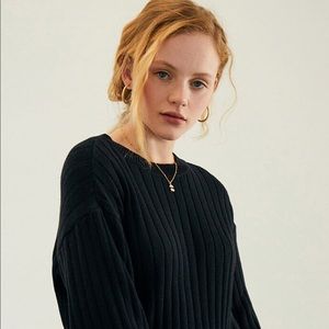 LA Hearts Pacsun Black Crop Cozy Sweater